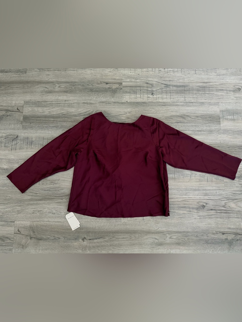 Women’s Long Sleeve Scoop Neck Top - Burgundy